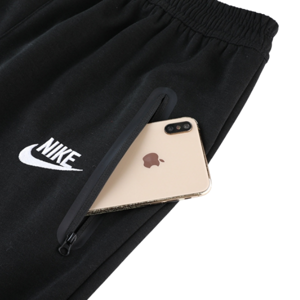 Conjunto de Frio Nike Tech-Fleece Casaco + Calça Vermelha e Preta - VENI Futebol