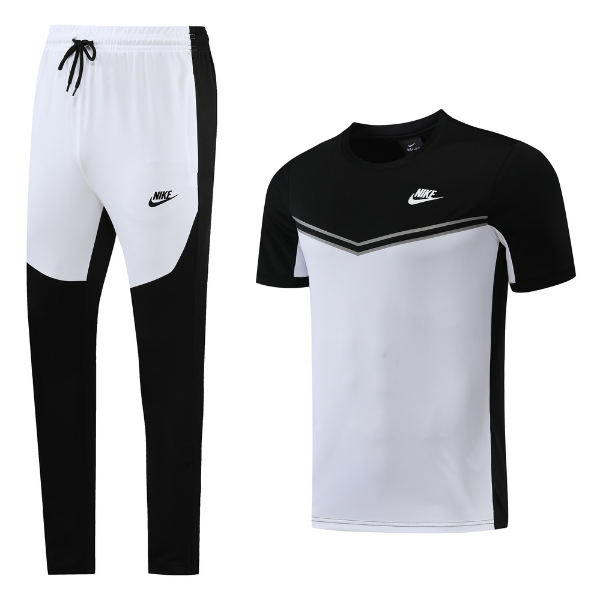 Conjunto Nike Camiseta + Calça Branca e Preta - VENI Futebol