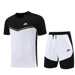 Conjunto Nike Camiseta + Short Branca e Preta - VENI Futebol