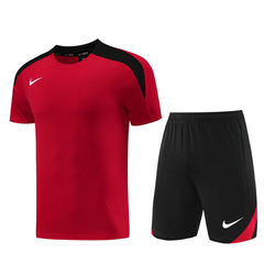 Conjunto Adidas Camiseta + Short Vermelho e Preto - VENI Futebol