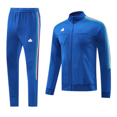 Giacca e pantaloni Adidas Cold Set blu verde bianco rosso 