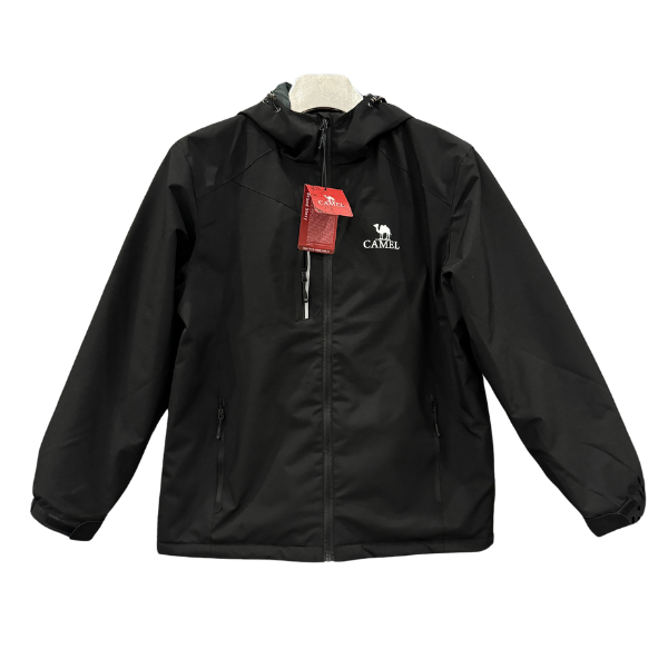 Camel Black Windbreaker Jacket