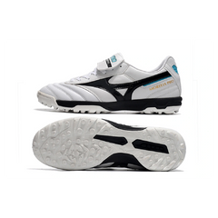 Mizuno Morelia Sala Classic White Black and Blue Turf TF Football Boot