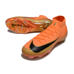 Botas de fútbol Nike Air Zoom Mercurial Superfly 10 Elite Naranja y Oro para Terreno Firme (FG)