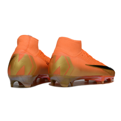 Botas de fútbol Nike Air Zoom Mercurial Superfly 10 Elite Naranja y Oro para Terreno Firme (FG)