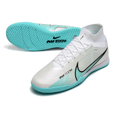 Nike Mercurial Superfly 9 Elite White and Blue Indoor IC Football Boot