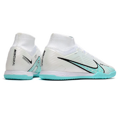Nike Mercurial Superfly 9 Elite White and Blue Indoor IC Football Boot