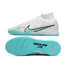 Nike Mercurial Superfly 9 Elite White and Blue Indoor IC Football Boot