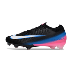 Scarpa da calcio Nike Air Zoom Mercurial Vapor 16 Elite nera, rosa e blu per terreni compatti FG