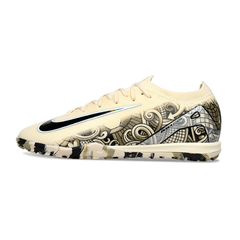 Botas de fútbol Nike Zoom Mercurial Vapor 16 Elite Beige y Negro Turf TF