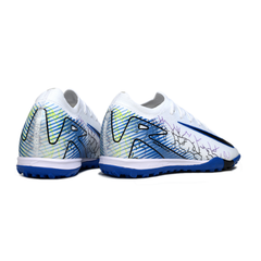 Botas de fútbol Nike Zoom Mercurial Vapor 16 Elite blancas y azules Turf TF