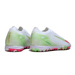 Scarpa da calcio Nike Zoom Mercurial Vapor 16 Elite bianca, verde e rosa Turf TF