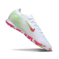 Scarpa da calcio Nike Zoom Mercurial Vapor 16 Elite bianca, verde e rosa Turf TF