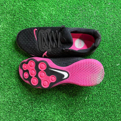 Nike Reactgato Black and Pink Indoor IC Football Boot Size 42 Eur