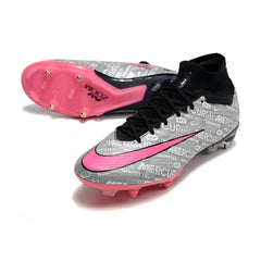Nike Zoom Mercurial Superfly 9 Elite Gray and Pink Aluminium Studs SG Football Boot