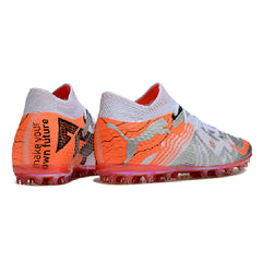 Puma Future 7 White and Orange Multi Ground MG Football Boot