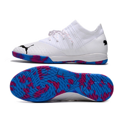 Puma Future Z 1.3 White Blue and Pink Indoor IC Football Boot
