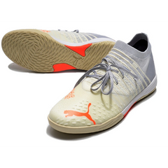 Puma Future Z 1.3 White and Gray Indoor IC Football Boot