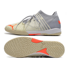 Puma Future Z 1.3 White and Gray Indoor IC Football Boot