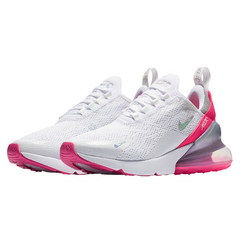 Zapatillas Nike Air Max 270 React blancas y fucsias con láser