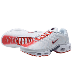 Zapatillas Nike Air Max Plus TN blancas y rojas universitarias
