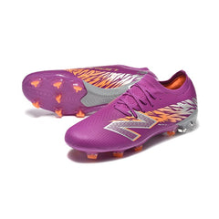 New Balance Furon Team V8 Purple and Orange Firm Ground FG Football Boot