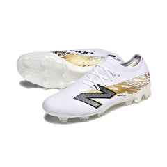 New Balance Furon Team V8 White and Golden Firm Ground FG Football Boot