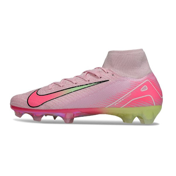 pink and green nike football boots