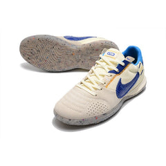 Nike Streetgato White Gray and Blue Indoor IC Football Boot