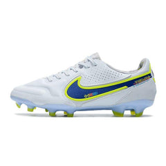 Chuteira Nike Tiempo 9 Legend FG Branca e Azul - VN Esportes