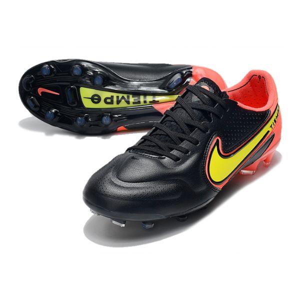 Chuteira Nike Tiempo 9 Legend FG Preto e Laranja - VN Esportes