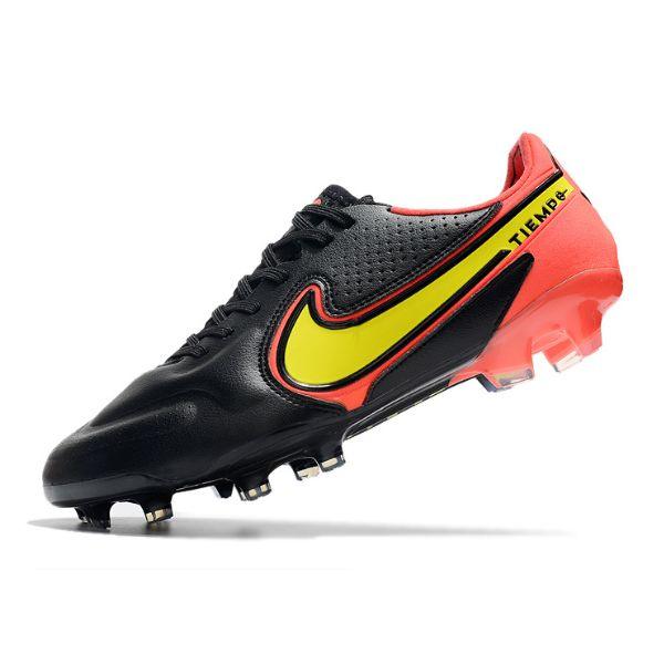 Chuteira Nike Tiempo 9 Legend FG Preto e Laranja - VN Esportes