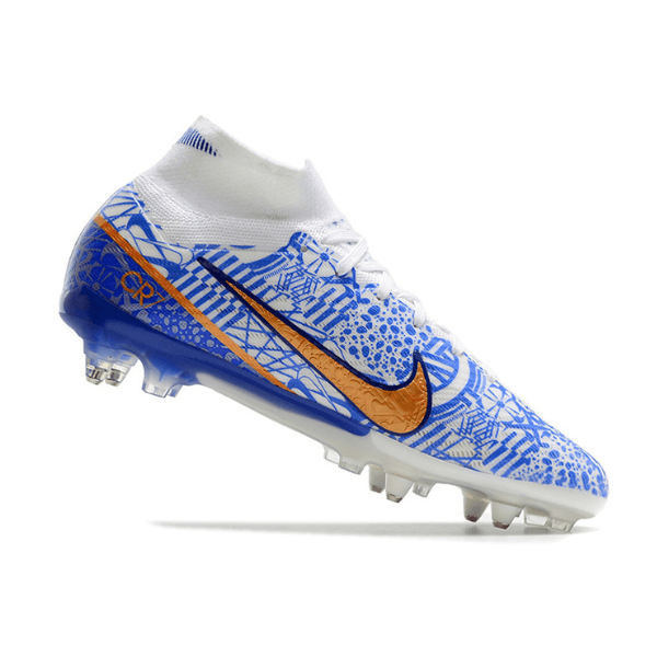 Chuteira Campo Nike Zoom Mercurial Superfly 9 Elite SG Ponta de Aluminio Azul CR7 - VN Esportes
