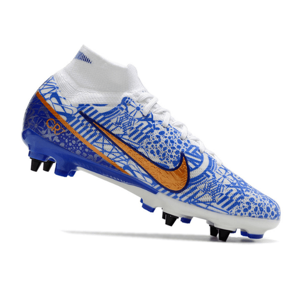 Chuteira Campo Nike Zoom Mercurial Superfly 9 Elite SG Trava Mista Azul CR7 - VN Esportes