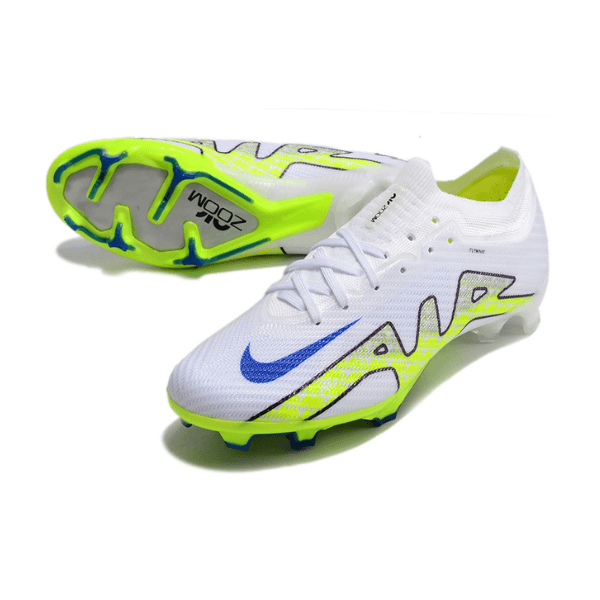 Chuteira Campo Nike Zoom Mercurial Vapor 15 Elite FG Branca e Verde - VN Esportes