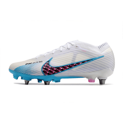 Chuteira Campo Nike Zoom Mercurial Vapor 15 Elite SG Trava Mista Cinza, Azul e Rosa - VN Esportes