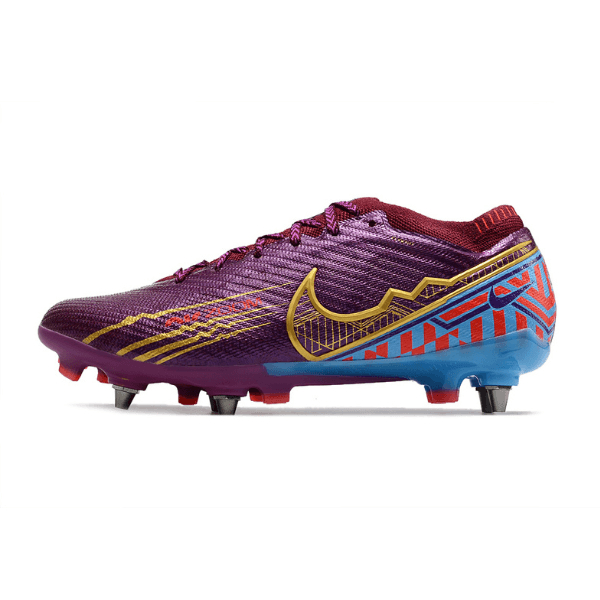 Chuteira Campo Nike Zoom Mercurial Vapor 15 Elite SG Trava Mista Roxo Mbappe - VN Esportes