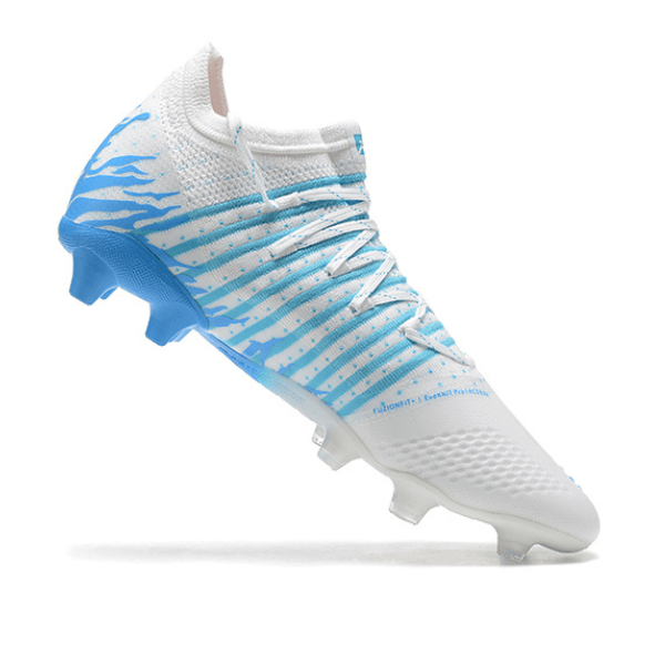 Chuteira Campo Puma Future Z 1.3 FG Branca e Azul - VN Esportes