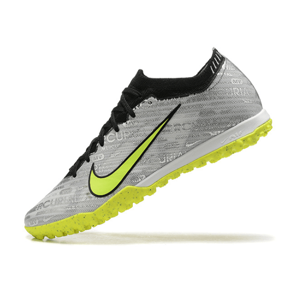 Chuteira Society Nike Zoom Mercurial Vapor 15 Elite TF Cinza e Verde - VN Esportes