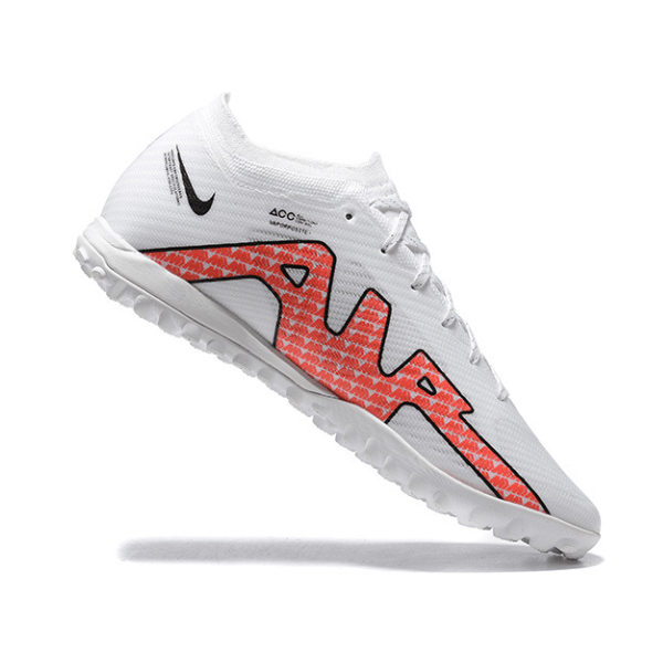 Chuteira Society Nike Zoom Mercurial Vapor 15 Elite TF Branca e Vermelha - VN Esportes