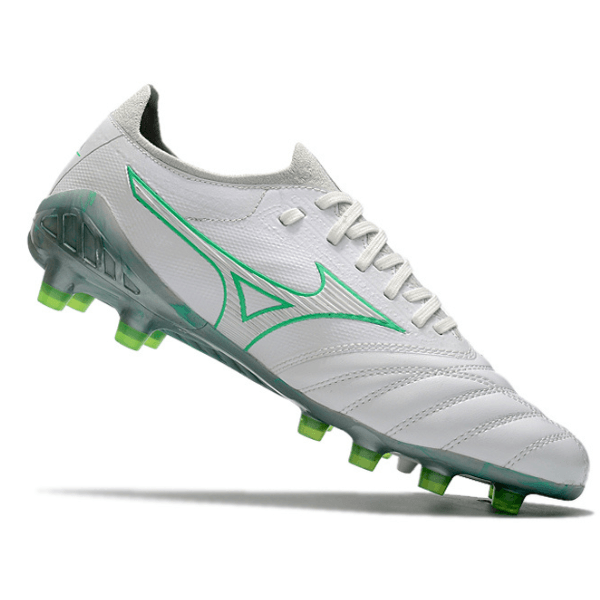 Chuteira Mizuno Morelia Neo III FG Branca e Verde - VN Esportes