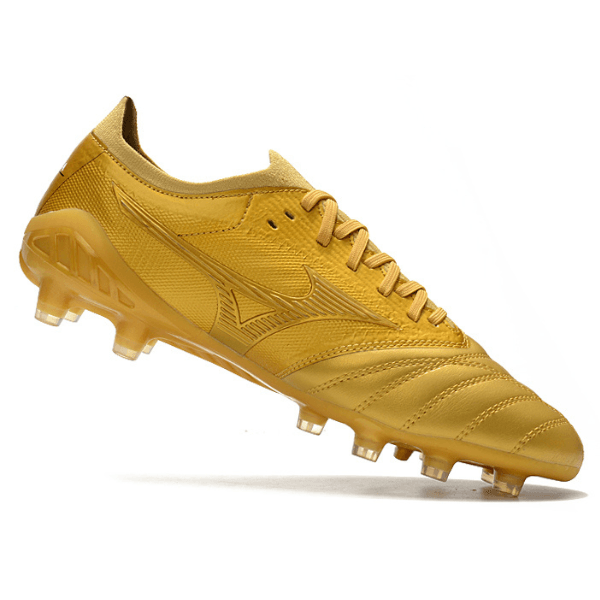 Chuteira Mizuno Morelia Neo III FG Dourada - VN Esportes