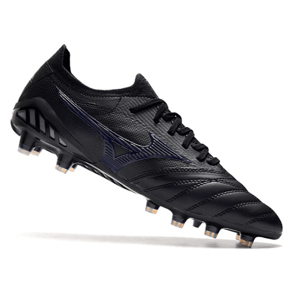 Chuteira Mizuno Morelia Neo III FG Preta e Azul Marinho - VN Esportes