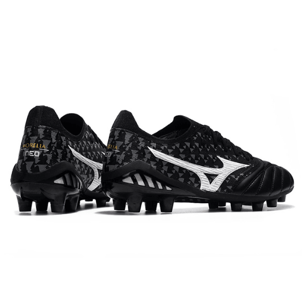Chuteira Mizuno Morelia Neo III FG Preta,Cinza e Branca - VN Esportes
