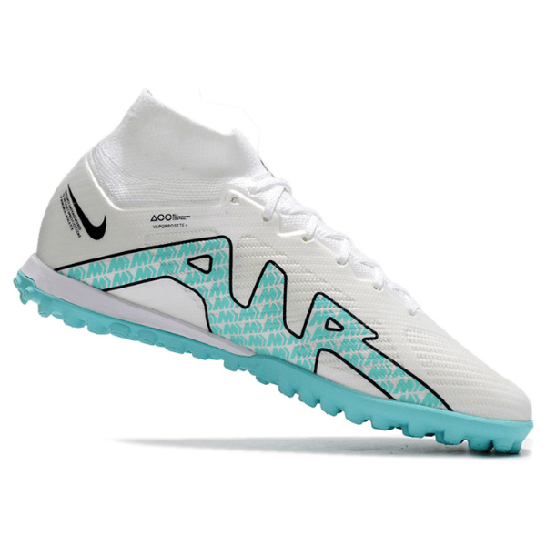 Chuteira Nike Zoom Mercurial Superfly 9 Elite TF Branca e Azul - VN Esportes