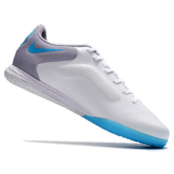 Chuteira Nike Tiempo 9 Legend IC Branca,Cinza e Azul - VN Esportes