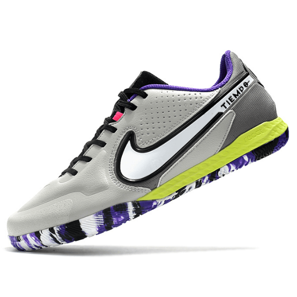 Chuteira Nike Tiempo 9 Legend IC Branca e Roxo - VN Esportes