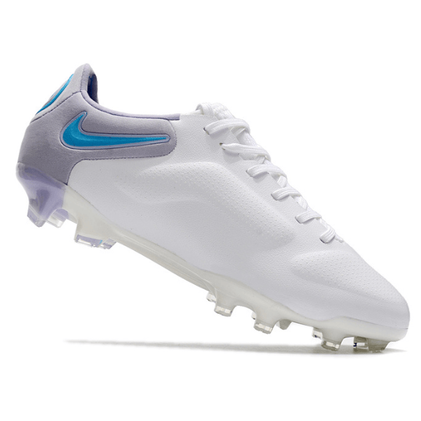 Chuteira Nike Tiempo 9 Legend FG Branca e Azul Claro - VN Esportes