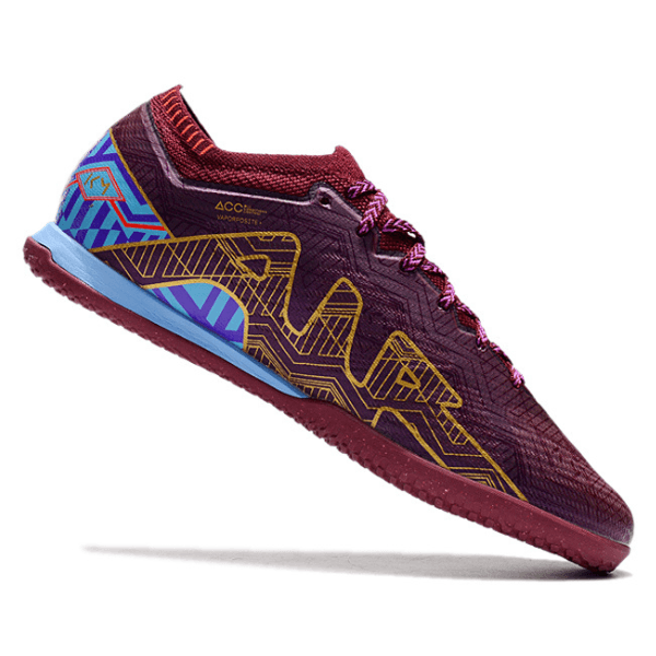 Chuteira Nike Zoom Mercurial Vapor 15 Elite IC Mbappe Roxa - VN Esportes