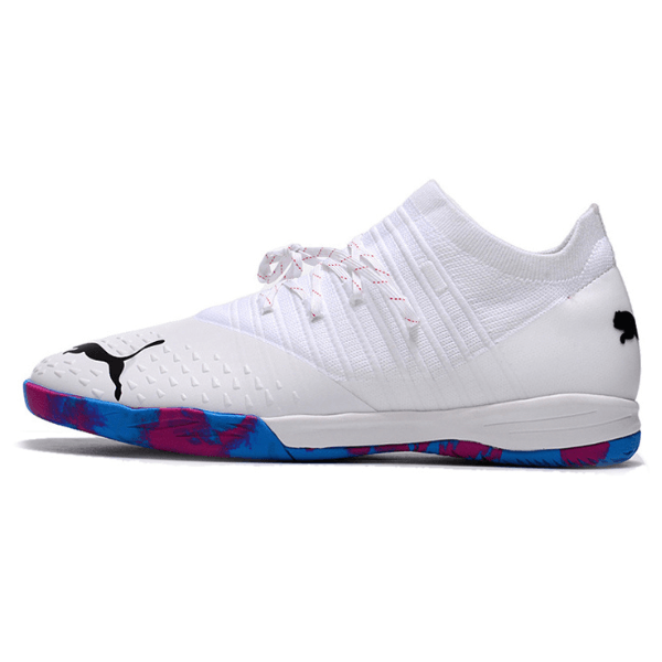 Chuteira Puma Future Z 1.3 IC Branca,Azul e Rosa - VN Esportes